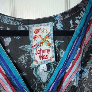 Johnny Was Silk Floral Dress